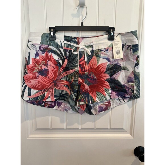 CALIA by Carrie Underwood Pants - CALIA Botanical Island Board Shorts NWT Women’s Tropical Hibiscus Swim Size XL